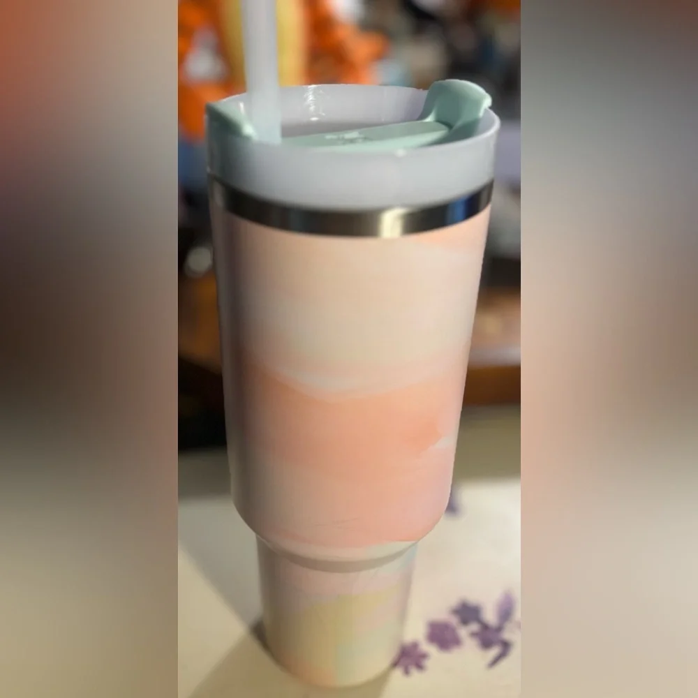 Stanley Pastel Watercolor Painting Limited Edition Travel Mug! Retired Style. - Picture 5 of 8